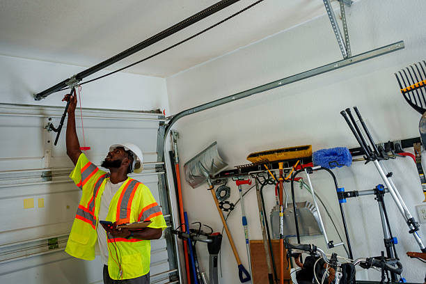 Professional Garage Door Roller Replacement technician working in Baldwin, NY